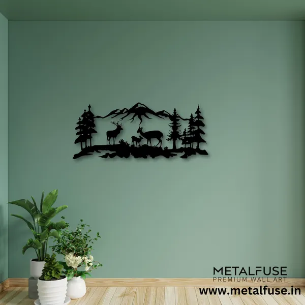 Metal_Wall_Art_for_Home_Decoration__|_Deer_Grazing__|_Black