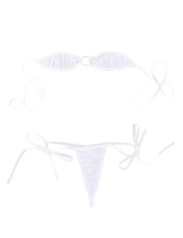White_Mini_Bikini_Set_For_Women