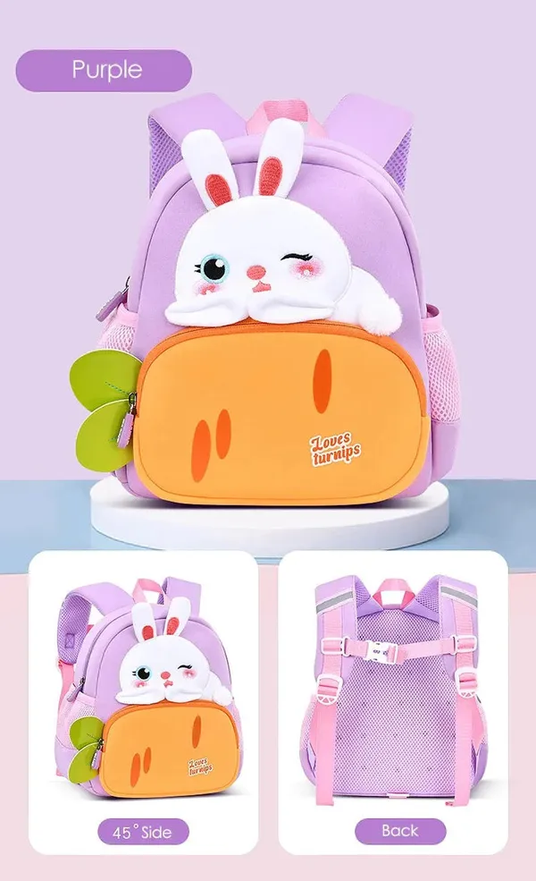 Pink_Backpack_Bag_For_Kindergarten_Preschool_Toddler_School_Kids_|_Cute_Rabbit_Carrot_Design_|_Large_Capacity