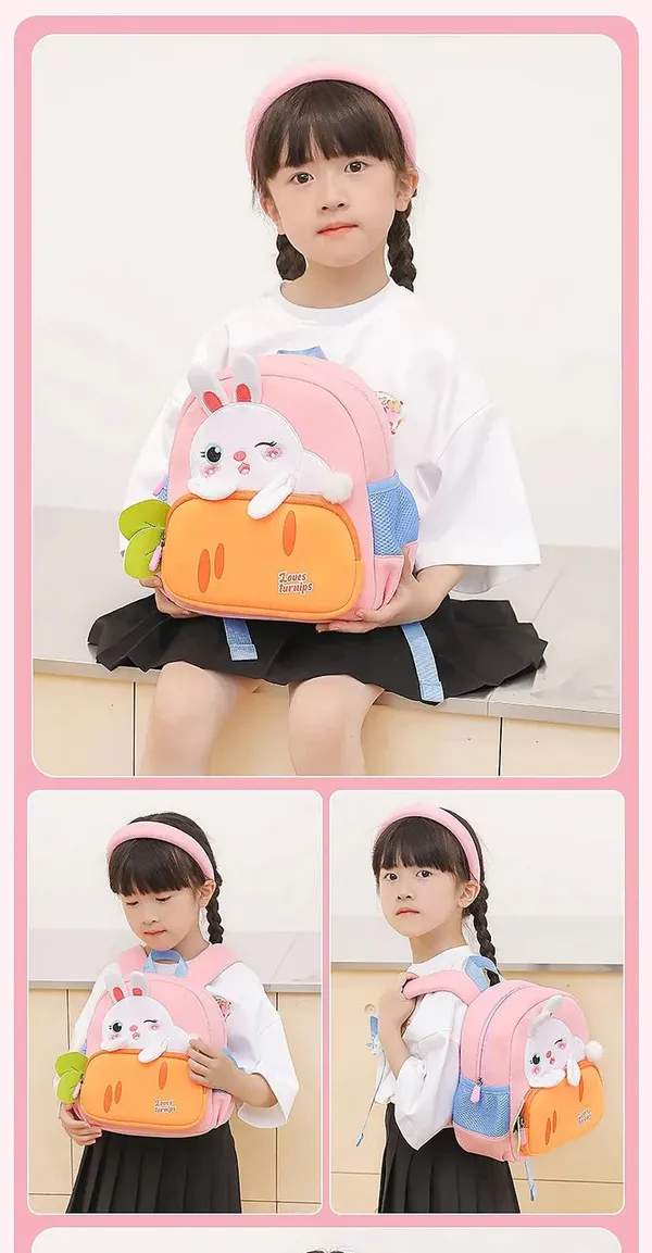 Pink_Backpack_Bag_For_Kindergarten_Preschool_Toddler_School_Kids_|_Cute_Rabbit_Carrot_Design_|_Large_Capacity