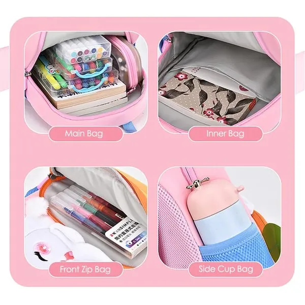 Pink_Backpack_Bag_For_Kindergarten_Preschool_Toddler_School_Kids_|_Cute_Rabbit_Carrot_Design_|_Large_Capacity