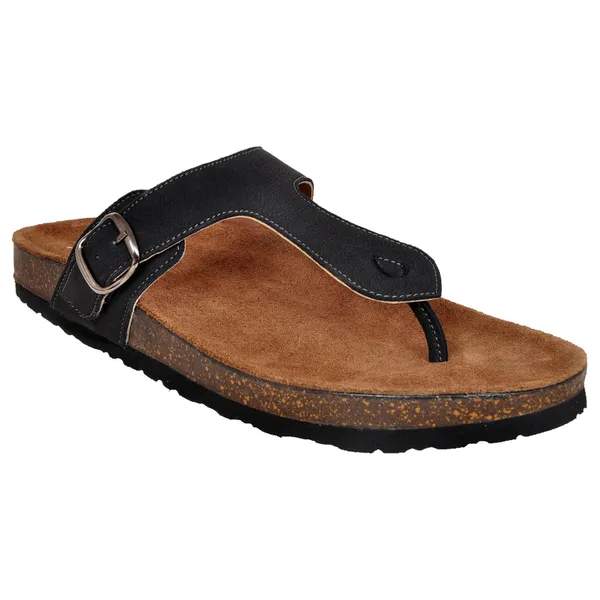 Black_Leather_Sandal_Casual_Leather_Flats_For_Men