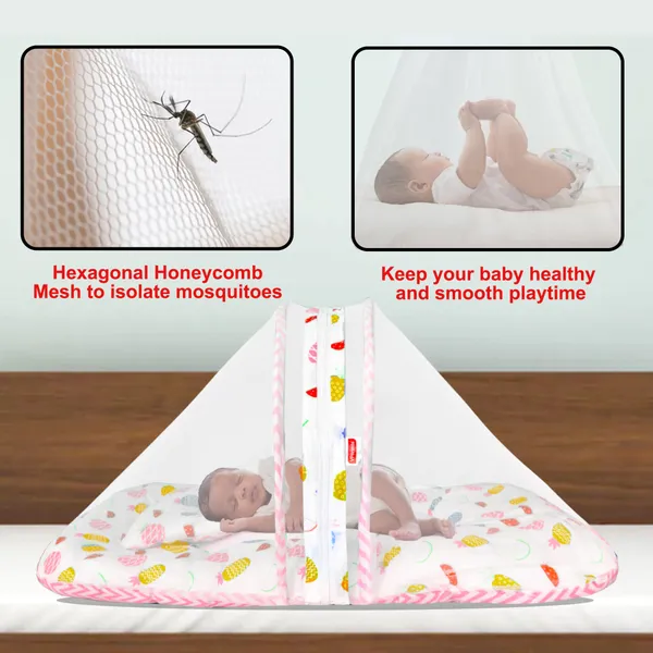 Fruity_Baby_4_Piece_Bedding_Set_with_Pillow_and_Bolsters_Sleeping_Bag_and_Bedding_Set_Combo_(Pink)