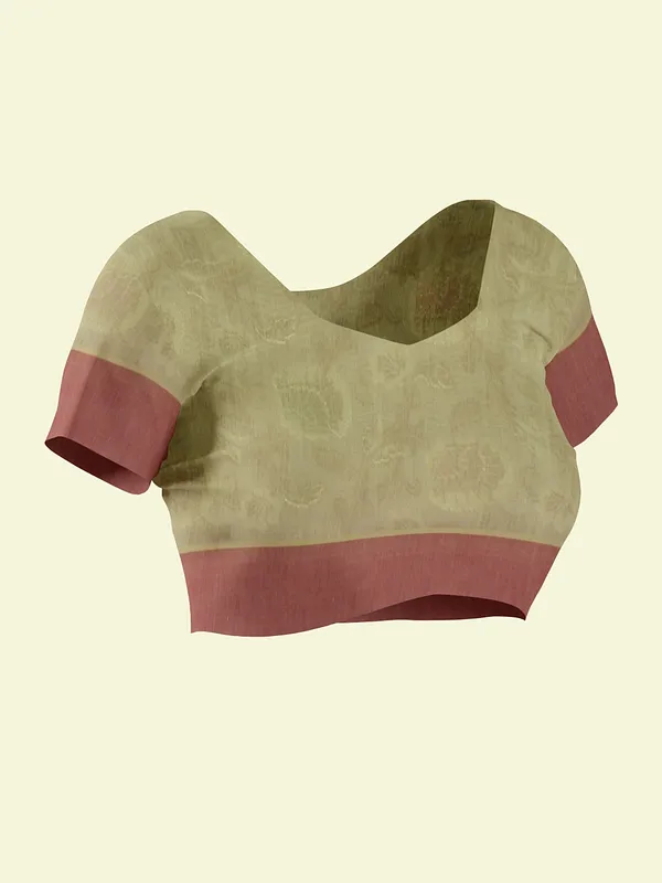 Beige_Cotton_Blend_Banarasi_Sarees_For_Women