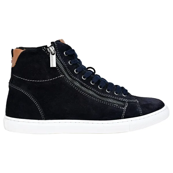 Navy_Suede_Lace-Up_Sneakers_For_Men