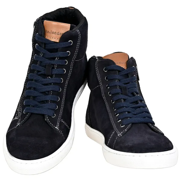 Navy_Suede_Lace-Up_Sneakers_For_Men