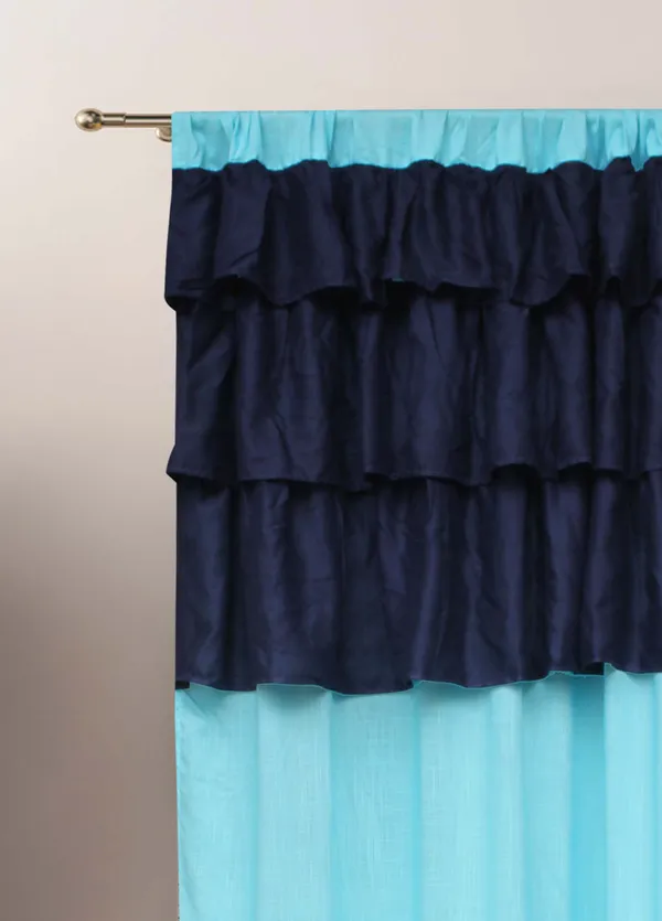 Pack_of_2_Cotton_Blue_Colorful_Ruffle_Rod_Pocket_Curtain_Set_for_Window_and_Door
