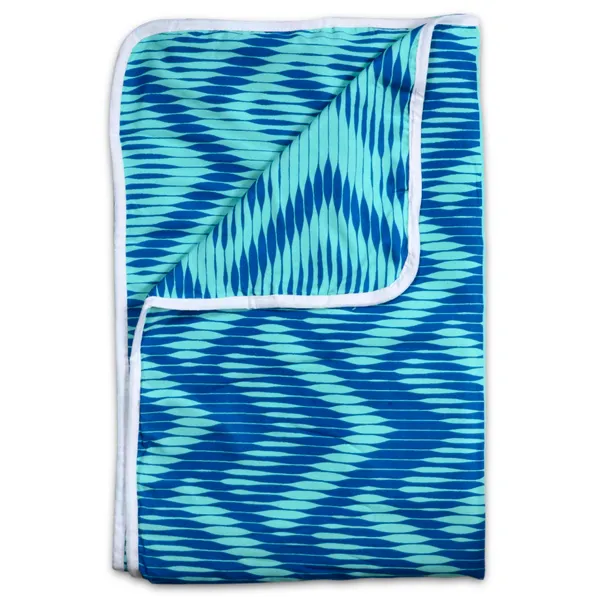 Geometric_Single_Dohar_for_AC_Room_(Polyester,_Blue_and_Navy_Blue)