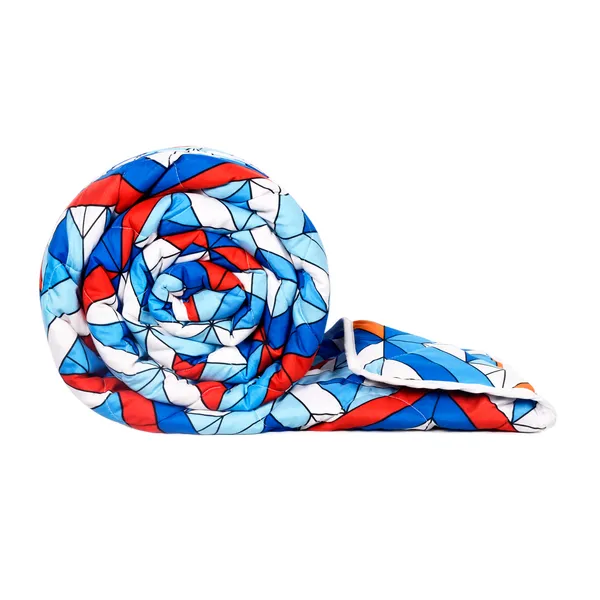 Geometric_Single_Comforter_for_Mild_Winter_(Polyester,_Blue,_Orange)