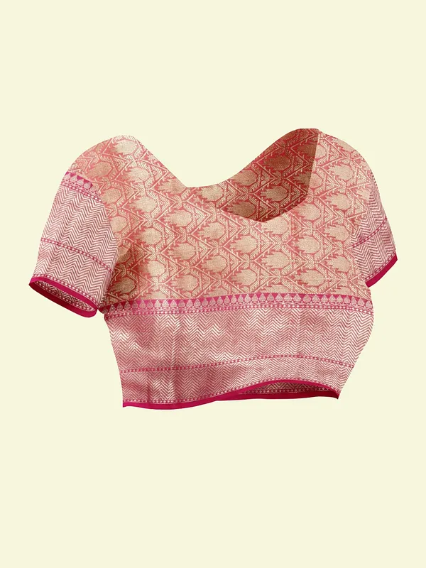 Beige_Cotton_Blend_Banarasi_Sarees_For_Women