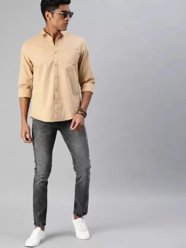 Beige_Color_Solid_Shirt