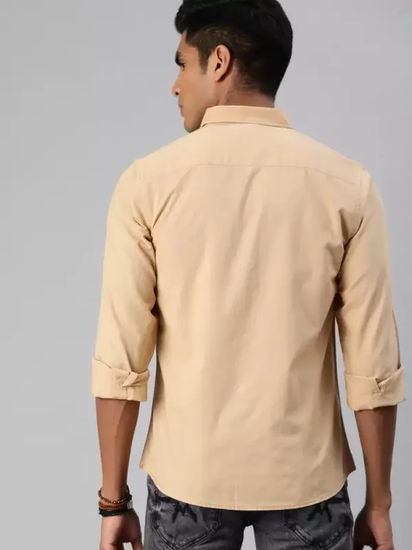 Beige_Color_Solid_Shirt
