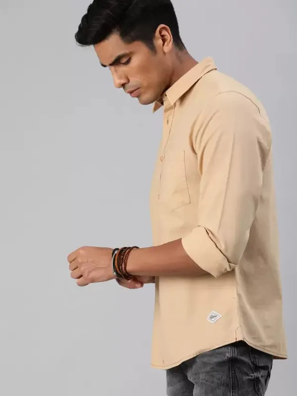 Beige_Color_Solid_Shirt