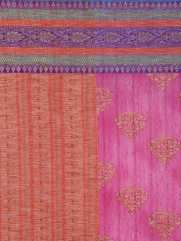 Purple_Cotton_Blend_Banarasi_Sarees_For_Women