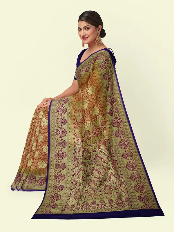 Red_Satin_Silk_Banarasi_Sarees_For_Women