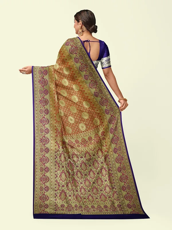 Red_Satin_Silk_Banarasi_Sarees_For_Women