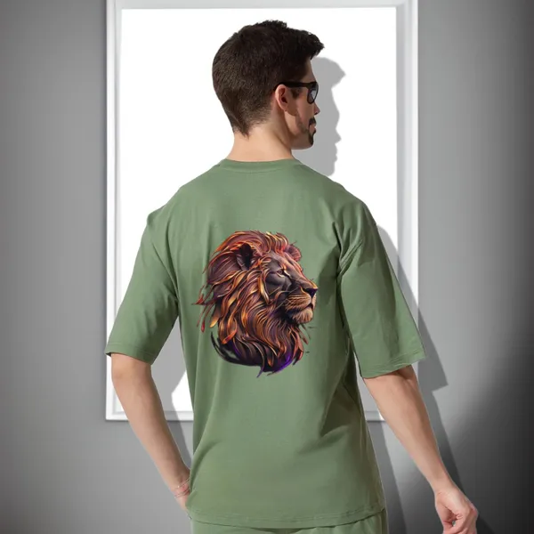 Green_Oversized_Printed_Half_Sleeve_Cotton_T-Shirt_For_Men