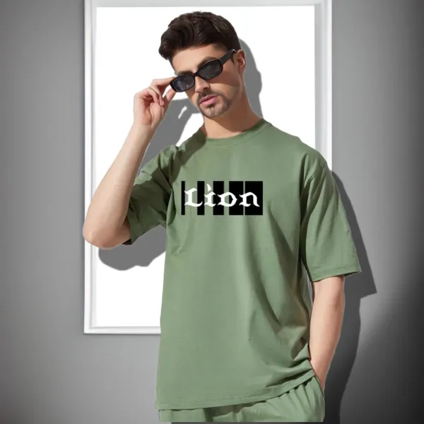 Green_Oversized_Printed_Half_Sleeve_Cotton_T-Shirt_For_Men