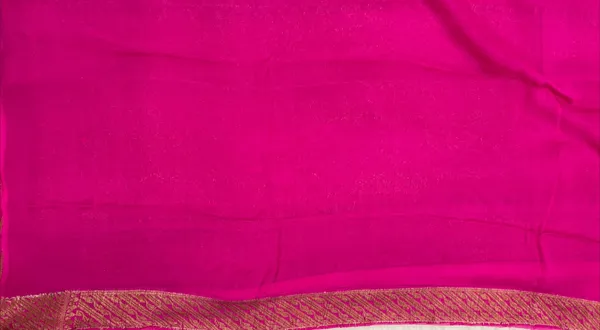 Humairah_Presents_Pure_Handloom_Magenta_Chiffon_Floral_Copper_Zari_Booti_with_Floral_Skirt_Zari_Border_with_Magenta_Blouse