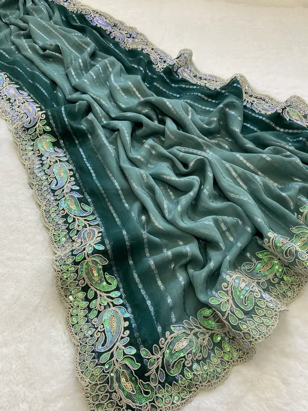 Zivah_Rama_Green_–_Diwali_Special_|_Kajju_Katri_Pedding_Saree_with_Embroidery_&_Sequence_Work,_Cutwork_Border_&_Heavy_Embroidery