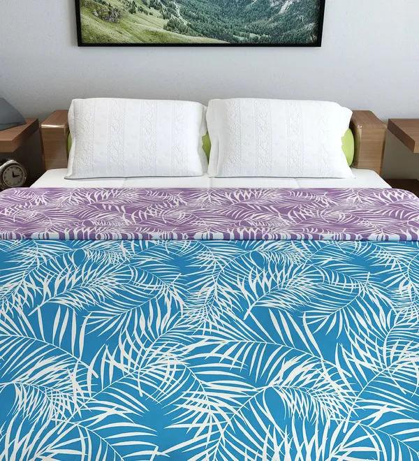 Printed_Double_Comforter_for_Mild_Winter_(Polyester,_Purple,_Blue)