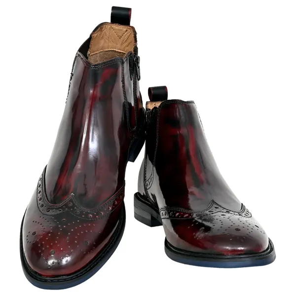 Cherry_Brush-Off_Leather_Brogues_Mid_Top_Blocked_Heel_Regular_Boots