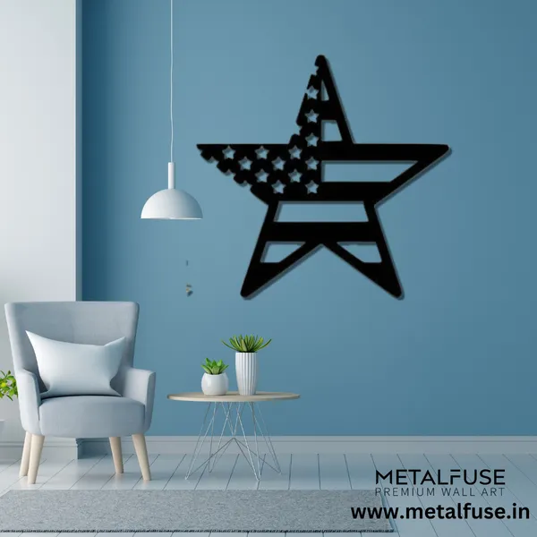 Black_American_Flag_Star_-_Wood_Wall_Art
