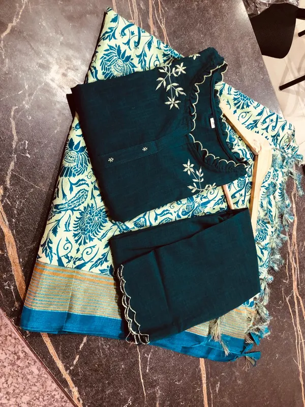 Till_Blue_COTTON_Printed_Kurta_Set_For_Women
