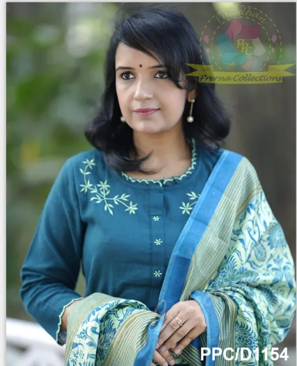 Till_Blue_COTTON_Printed_Kurta_Set_For_Women