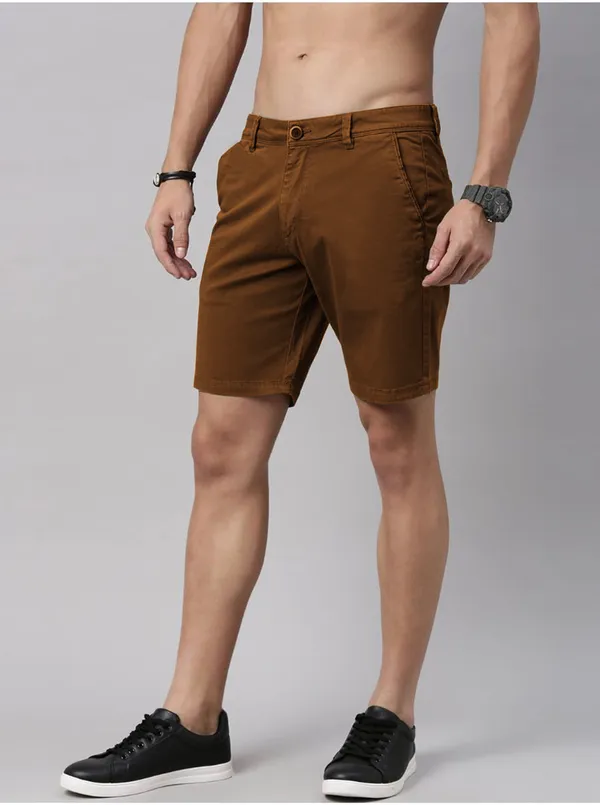 Khaki_Cotton_Blend_Premium_Solid_Chino_Shorts_For_Men