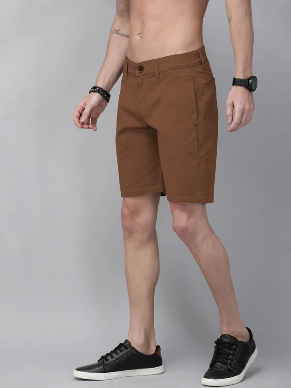 Khaki_Cotton_Blend_Premium_Solid_Chino_Shorts_For_Men