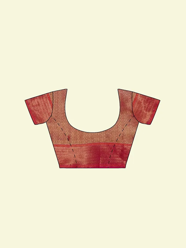 Orange_Cotton_Blend_Banarasi_Sarees_For_Women
