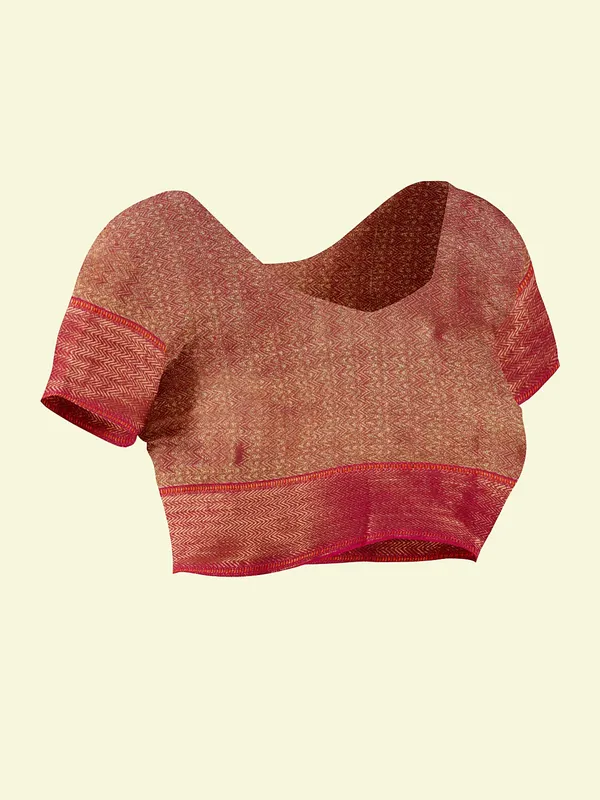 Orange_Cotton_Blend_Banarasi_Sarees_For_Women