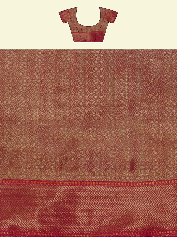 Orange_Cotton_Blend_Banarasi_Sarees_For_Women