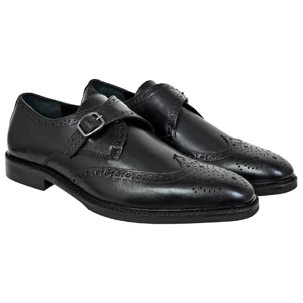 Black_Leather_Brogues_Single_Strap_Formal_Monk_Shoes