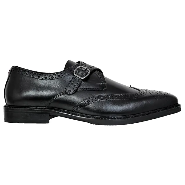 Black_Leather_Brogues_Single_Strap_Formal_Monk_Shoes