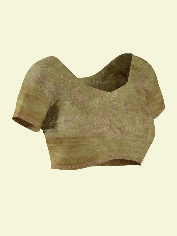 Beige_Cotton_Blend_Banarasi_Sarees_For_Women