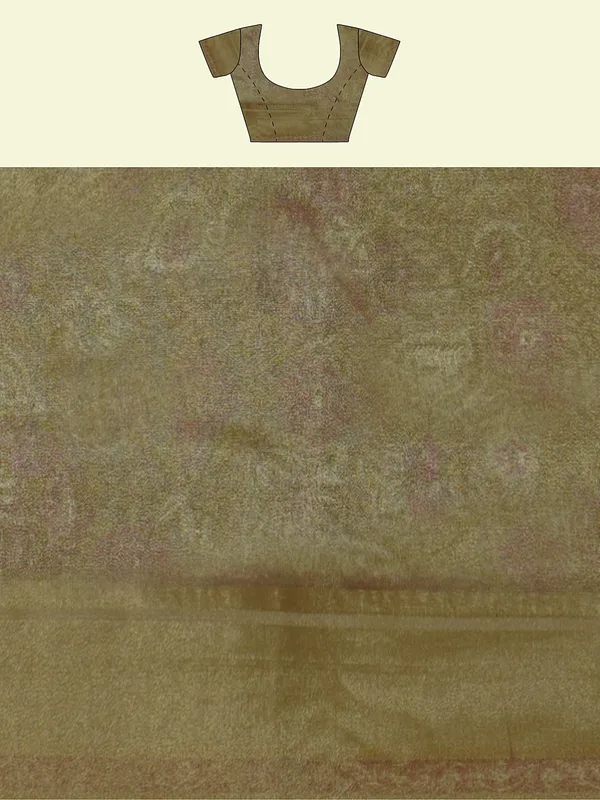 Beige_Cotton_Blend_Banarasi_Sarees_For_Women