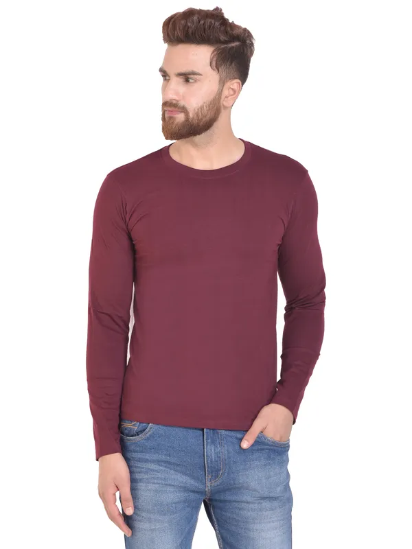 Pack_Of_2_Black_Maroon_Cotton_T_Shirt_For_Men