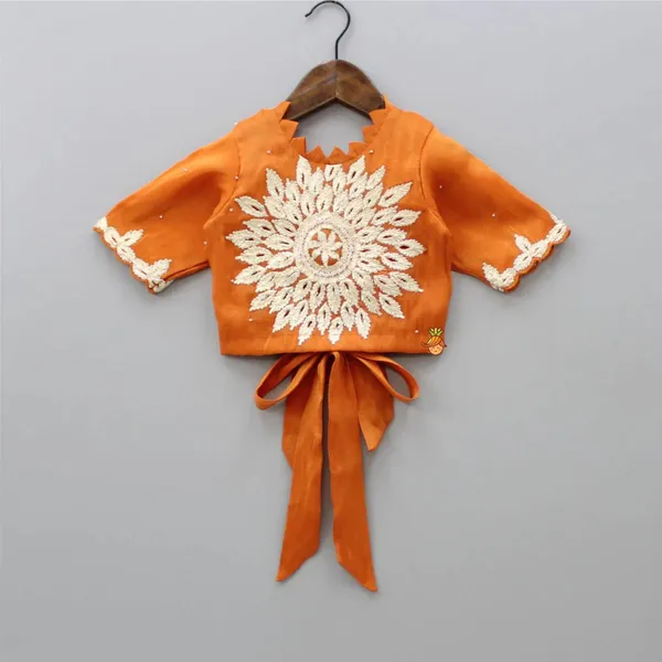 Orange_Girls_Embroidered_Taffeta_Silk_Full_Stitched_Lehenga_Choli_Set