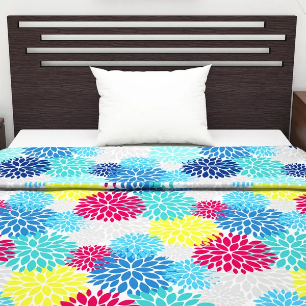 Floral_Single_Dohar_for_AC_Room_(Polyester,_Blue_and_Pink)