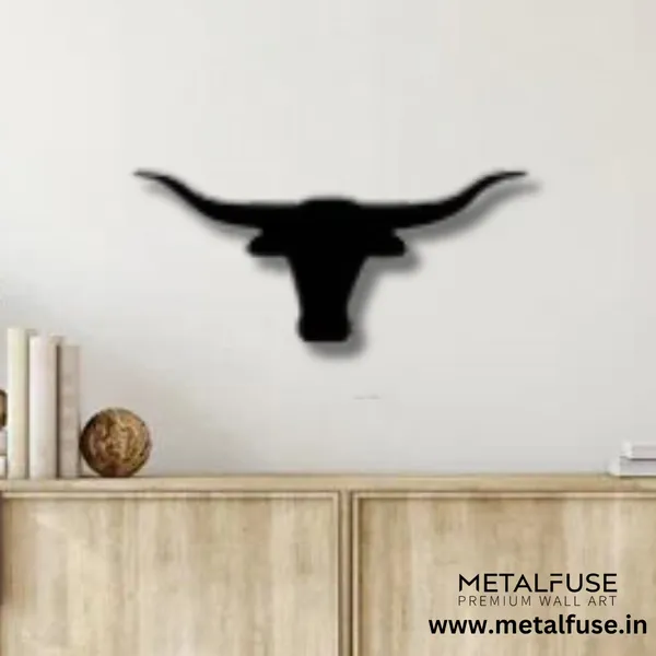 Wooden_Wall_Art_for_Home_Decoration__|_Texas_Longhorn__|_Black