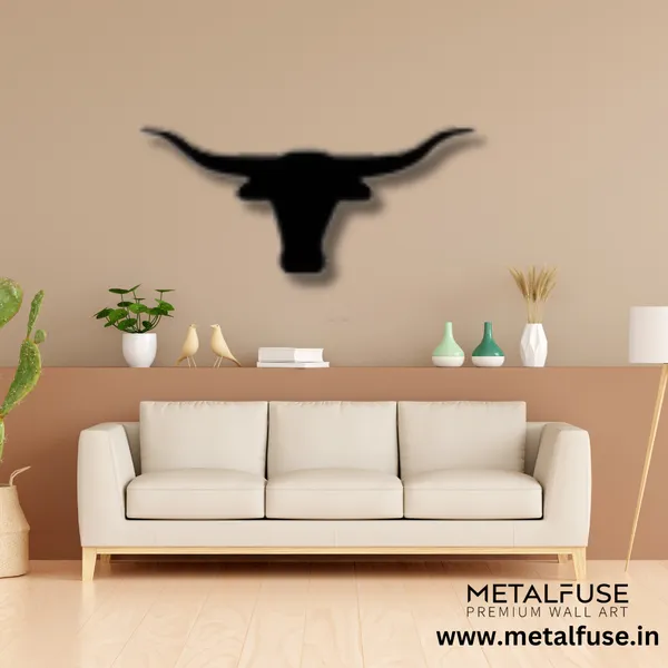 Wooden_Wall_Art_for_Home_Decoration__|_Texas_Longhorn__|_Black