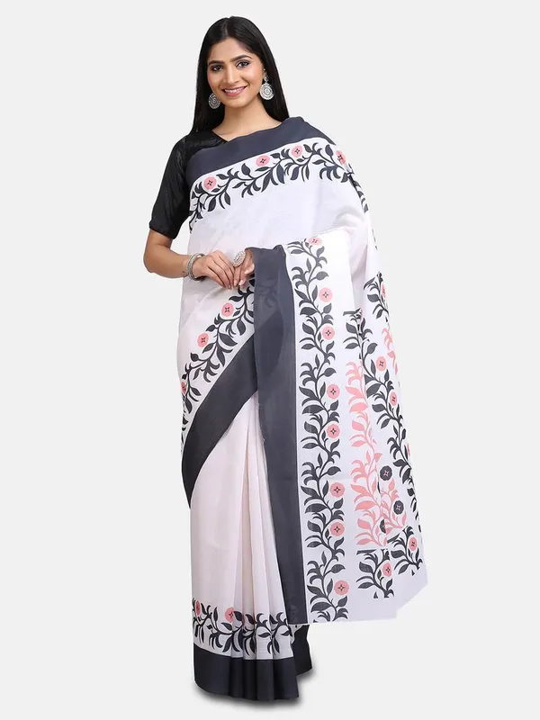 Imaginative_White_Colour_Linen_Saree_(With_Unstitched_Blouse_Piece)_(For_Women)