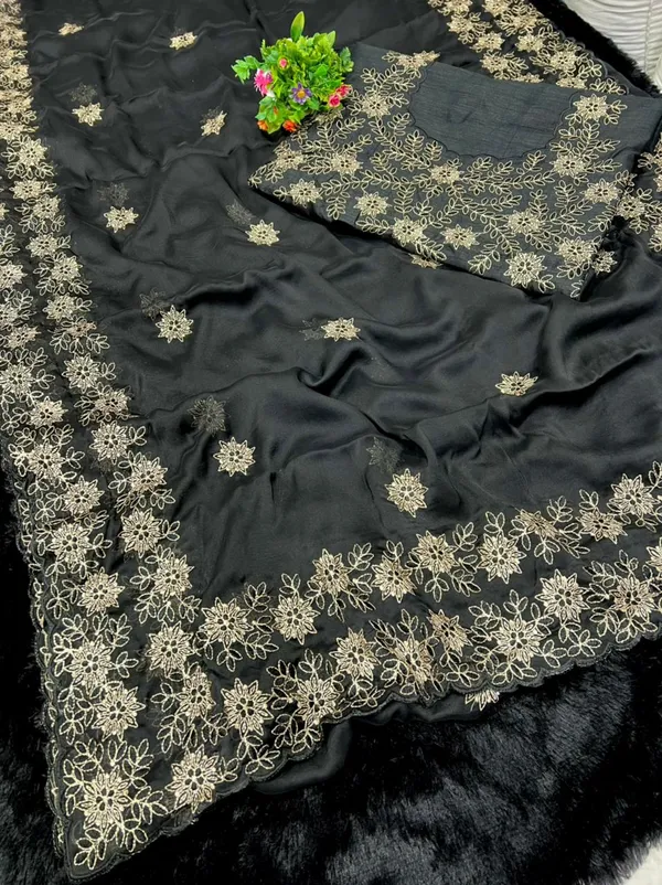 Designer_Black_Thread_Work_Rangoli_Silk_Saree