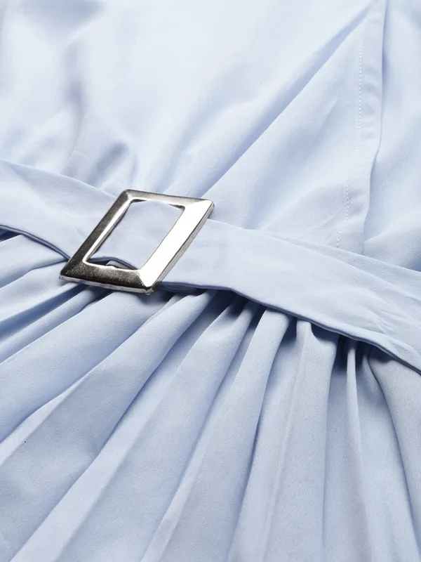 Sky_Blue_Solid_Accordion_Pleats_Crepe_A-Line_Midi_Dress_With_Belt