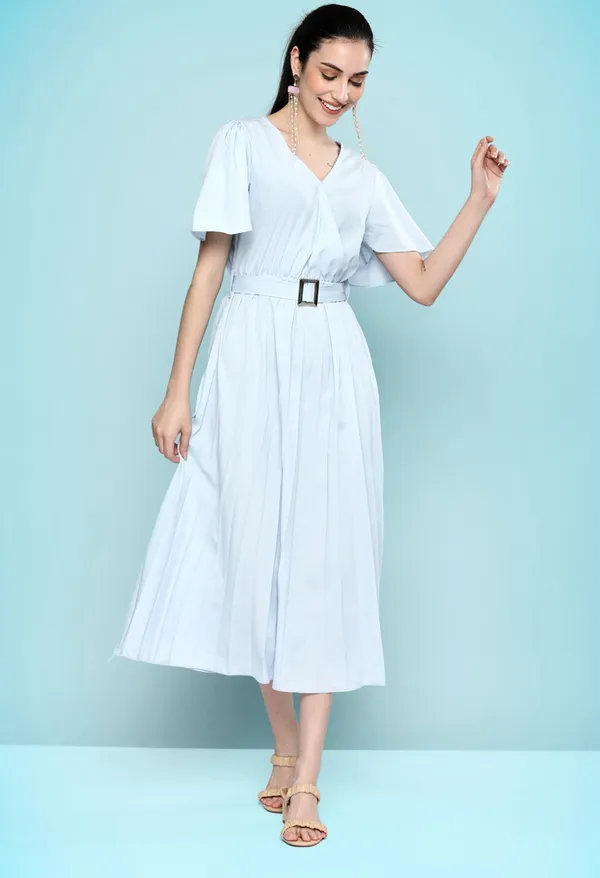 Sky_Blue_Solid_Accordion_Pleats_Crepe_A-Line_Midi_Dress_With_Belt