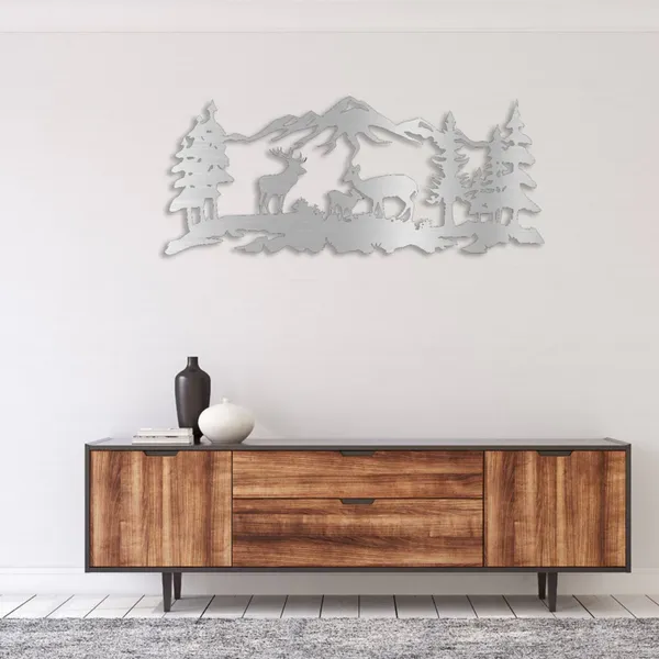Metal_Wall_Art_for_Home_Decoration__|_Deer_Grazing__|_Silver