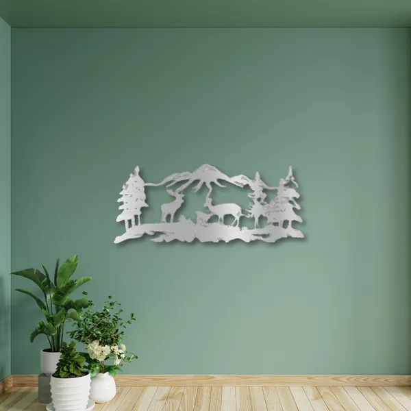Metal_Wall_Art_for_Home_Decoration__|_Deer_Grazing__|_Silver
