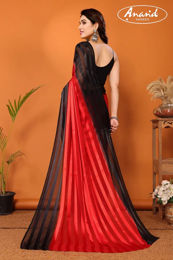 Striped_Bollywood_Satin_Saree_(Red,_Black)